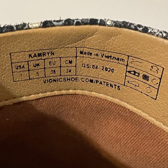 Vionic Metallic Snakeskin Suede Kamryn Ankle Boots  Gray Women's Size 7 - Picture 13 of 16